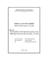 Khóa luận Tín ngưỡng thờ thành hoàng làng trên địa bàn huyện Từ liêm - Hà Nội