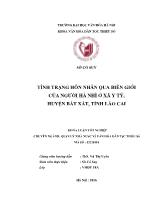 Khóa luận Tình trạng hôn nhân qua biên giới của người Hà nhì ở xã Y tý, huyện Bát xát, tỉnh Lào Cai