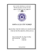 Khóa luận Trang phục truyền thống của người tu dí ở huyện Mường khương, tỉnh Lào Cai