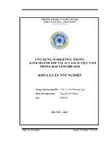 Khóa luận Ứng dụng marketing trong kinh doanh XBT tại TCT sách Việt Nam trong hai năm 2009 - 2010