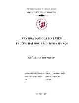 Khóa luận Văn hóa đọc của sinh viên trường đại học bách khoa Hà Nội