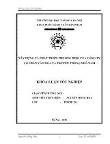 Khóa luận Xây dựng và phát triển thương hiệu của công ty cổ phần văn hóa và truyền thống Nhã Nam