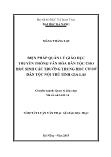 Luận văn Biện pháp quản lý giáo dục truyền thống văn hóa dân tộc cho học sinh các trường trung học cơ sở dân tộc nội trú tỉnh Gia Lai