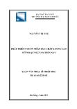 Luận văn Phát triển nguồn nhân lực chất lượng cao ở tỉnh Quảng nam hiện nay