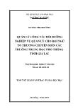 Luận văn Quản lý công tác bồi dưỡng nghiệp vụ quản lý cho đội ngũ tổ trưởng chuyên môn các trường trung học phổ thông tỉnh Gia Lai