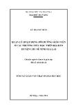 Quản lý hoạt động bồi dưỡng giáo viên ở các trường tiểu học trên địa bàn huyện Chư sê tỉnh Gia Lai