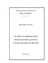 Tác động của phim hàn quốc trong hoạt động quảng bá văn hoá hàn quốc ra thế giới