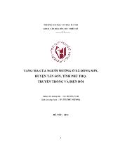 Tang ma của người mường ở xã Đồng sơn, huyện Tân sơn, tỉnh Phú thọ: truyền thống và biến đổi