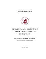 Then giải hạn của người nùng ở xã Vân nham, huyện Hữu lũng, tỉnh Lạng Sơn