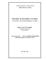 Tìm hiểu di tích đền Văn hiến (xã Hạ mỗ – huyện Đan phượng – Hà Nội)