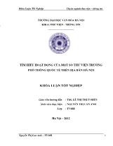 Tìm hiểu hoạt động của một số thư viện trường phổ thông quốc tế trên địa bàn Hà Nội