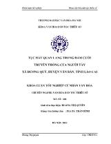 Tục hát quan lang trong đám cưới truyền thống của người tày xã Dương quỳ, huyện Văn bàn, tỉnh Lào Cai